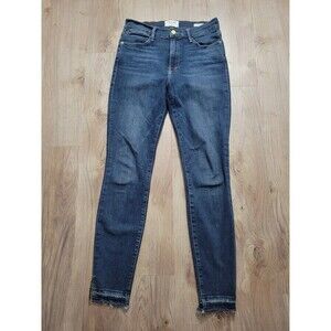 Frame Denim Le High Skinny Ferdinand Raw Hem Dark wash size 28